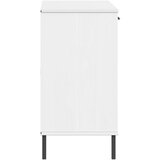  Komoda s metalnim nogama bijela 113x40x77 cm masivno drvo OSLO | shoptok.hr