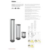  Redo 90579 - LED spoljna svetiljka KALEN LED/8W/230V 3000K 75 cm IP65 antracit | Eponuda.com