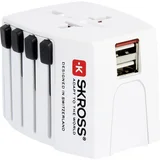 adapter MUV Euro, Aus/Kina, UK, SAD/Japan + 2x USB-A