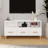 TV ormarić bijeli 102 x 36 x 50 cm od konstruiranog drva Cijene