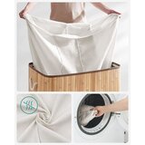  Trokomorna Košara za Rublje od Bambusa - Natural | shoptok.hr
