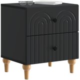  Noćni ormar 2 pcs Crna 43 x 34,5 x 48 cm Konstruirano drvo | shoptok.hr