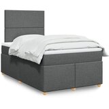  box spring s madracem tamnosivi 120 x 190 cm tkanina | shoptok.hr