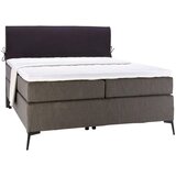 Hom`in POSTELJA BOXSPRING 120 cm x 200 cm , tekstil antracit, črna | Shoptok.si