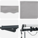 vidaXL Avtomatska Retraktibilna Tenda z LED Svetlom Svetlo Siva 400x350 cm, Tenda Rezervna Tkanina za 4x3.5 m Okvir Svetlo Siva | Shoptok.si