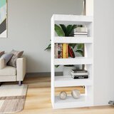Furnova Knjižna omara/pregrada visok sijaj bela 60x30x135 cm, (21932625) | Shoptok.si