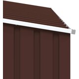  Vrtno spremište za drva smeđe 245 x 98 x 159 cm pocinčani čelik | Eponuda.com