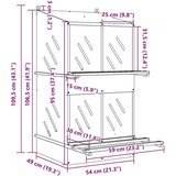 vidaXL Piščančja gnezdilnica s 4 predali olivno zelena kovina | Shoptok.si