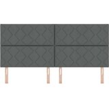  LED glava kreveta Sivi 200 cm tkanina | shoptok.hr
