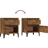  Nočna omarica 2 kosa dimljeni hrast 40x35x50 cm, (20716316) | Shoptok.si