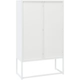  Visoka komoda bijela 80 x 35 x 135 cm čelična | shoptok.hr