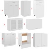 vidaXL 8-dijelni set kuhinjskih ormarića bijeli od iverice | shoptok.hr
