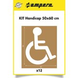 a.m.p.e.r.e Komplet šablon, simbol invalidskega vozička VxŠ 600 x 500 mm, 12 šablon, karton | Shoptok.si