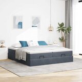  Okvir kreveta s madracima tamnosivi 180x200cm baršunasti | shoptok.hr