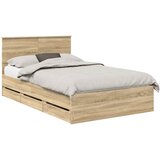  Krevetna konstrukcija s ladicama Sonoma hrast 120 x 200 cm | shoptok.hr