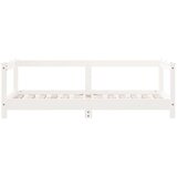  Otroški posteljni okvir bel 70x140 cm trdna borovina, (20787688) | Shoptok.si