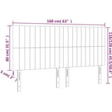  Uzglavlje Crno 160x5x118/128 cm Tkanina | shoptok.hr