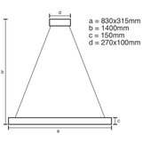  LED kristalni luster na sajli, prigušiva, LED/45W/230V + daljinski upravljač | Eponuda.com