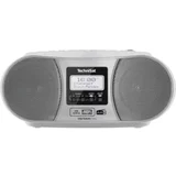 digitradio 1990 cd radio dab+ (1012), ukw aux, bluetooth, cd, dab+, ukw, usb funkcija punjenja baterije, funkcija alarma srebrna