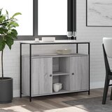  Komoda siva boja hrasta 100x35x80 cm od konstruiranog drva | shoptok.hr