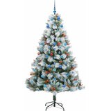  Umjetno božićno drvce S LED lampica Zelena i bijela 210 cm | shoptok.hr