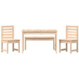  4-dijelni vrtni blagovaonski set od masivne borovine | shoptok.hr
