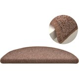  Tepisi za stepenice 15 kom smeđi 56 x 17 x 3 cm | shoptok.hr