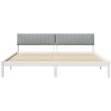  Okvir kreveta s uzglavljem Bijela i svijetlosiva 200 x 200 cm | shoptok.hr