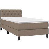  Box spring postelja z vzmetnico taupe 80x200 cm blago, (20897227) | Shoptok.si