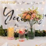 NUPTIO komplet 5 cilindričnih steklenih vaz za sveče | Shoptok.si