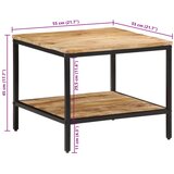  Stolić za kavu 55 x 55 x 45 cm od masivnog grubog drva manga | Shoptok.si