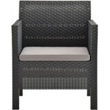 vidaXL 3-dijelna vrtna garnitura s jastucima PP ratan antracit | shoptok.hr