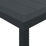  Stol za vrt Antracit 350 x 100 x 74 cm poliratan | shoptok.hr