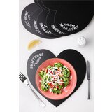  PLT0192 Black Table Mat Set (6 Pieces) Cene'.'