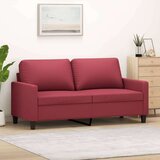 vidaXL Dvosjed od tkanine crvena boja vina 140 cm umjetne kože | shoptok.hr