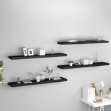 vidaXL Plutajuće zidne police 4 kom crne 120 x 23,5 x 3,8 cm MDF Cijene