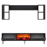 Hanah home tv polica orion fireplace anthracite silver | Eponuda.com