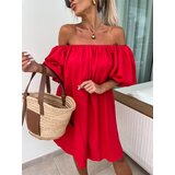 Beloved Mallorie obleka iz viskoze rdeča cene