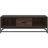 vidaXL Klubska mizica rjavi hrast 100x57x35 cm inžen. les in kovina | Shoptok.si