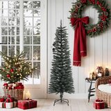  Umjetno usko božićno drvce sa stalkom zeleno 150 cm PVC | shoptok.hr