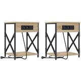  Noćni ormar 2 pcs Sonoma hrast 41 x 31 x 51 cm | shoptok.hr
