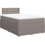  Krevet s oprugama i madracem smeđesivi 120 x 190 cm od tkanine | shoptok.hr