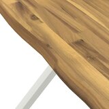 Stol za blagovanje s prirodnim rubom 70 x 70 x 75 cm - Bjeljenje 70 x 70 x 75 cm Živi rub | shoptok.hr