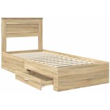  Krevetna konstrukcija s ladicama Sonoma hrast 90 x 200 cm | shoptok.hr