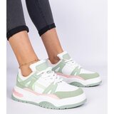 Gemre Luciana green sneakers with thick laces | Shoptok.si