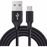 usb data kabel (2m, micro usb na usb-a, pleteni/najlon, crni)