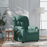  The Living Store Masažni naslanjač temno zeleno blago - Masažni Naslanjač, (21447396) | Shoptok.si