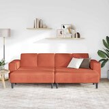  Kavč z blazino Rdeče oranžna 250 x 188 x 76 cm Žametna tkanina, (5000137857) | Shoptok.si