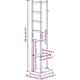  Vješalica za kapute s kukama i policama 38,5x30x156 cm bambus | shoptok.hr