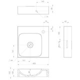 Sapho Bel umivalnik iz mineralnega kompozita 40x40 cm Emona – | Shoptok.si